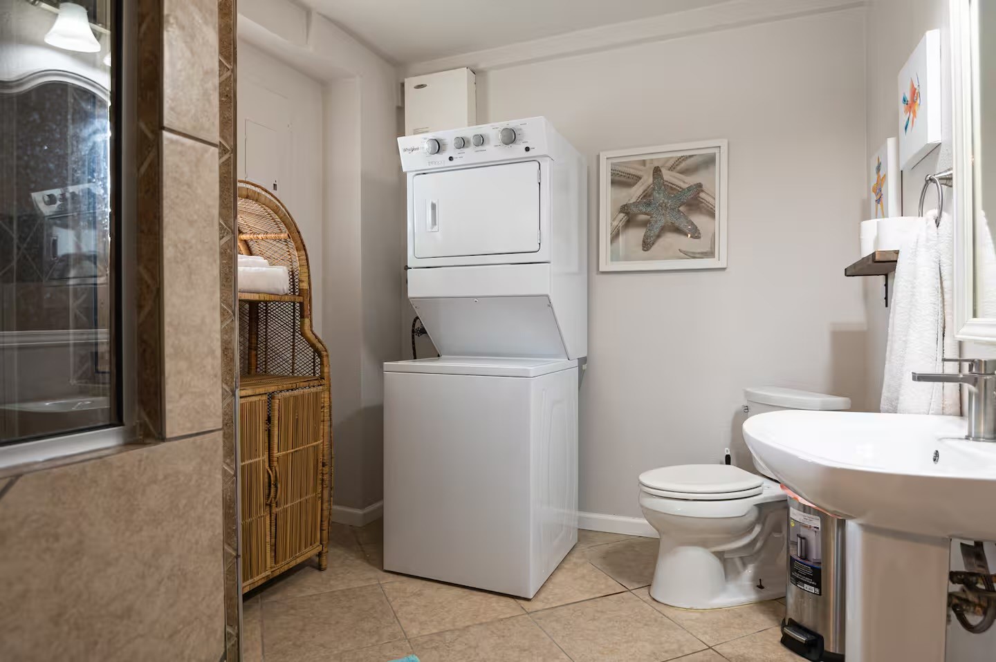310 Shark Lane Surfside Beach, TX 77541 - Photo 20 of 33 a bathroom with a sink toilet and shower