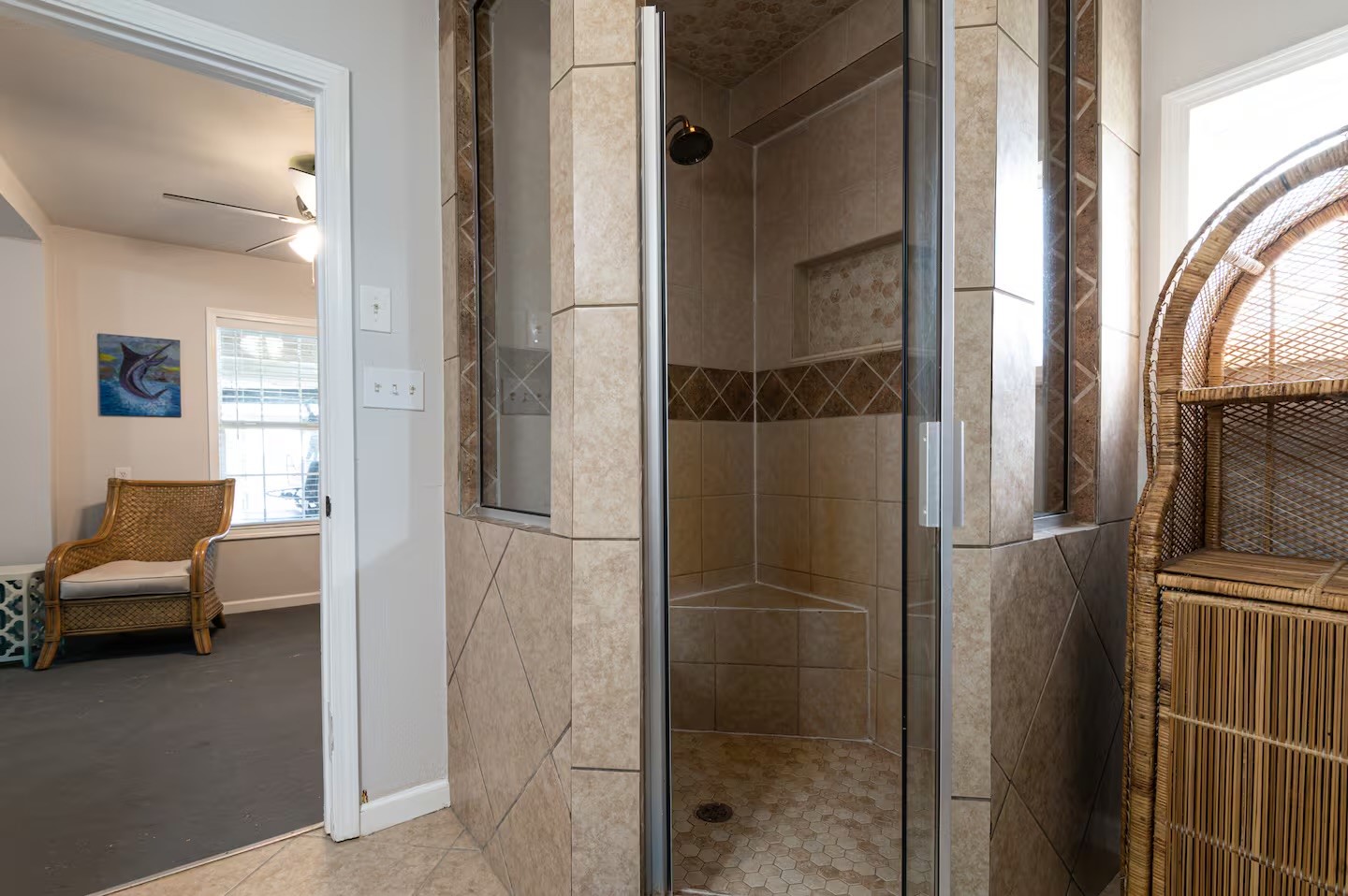 310 Shark Lane Surfside Beach, TX 77541 - Photo 25 of 33 a en suite bathroom with a toilet and a shower