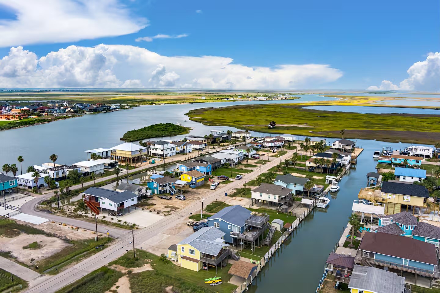 310 Shark Lane Surfside Beach, TX 77541 - Photo 26 of 33 a view of a lake with outdoor space