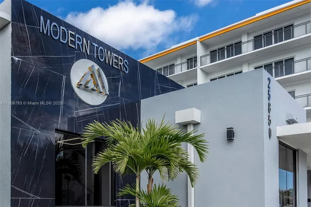 a view of building with garden