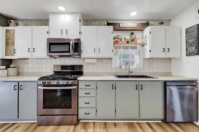 a house with trees in the background