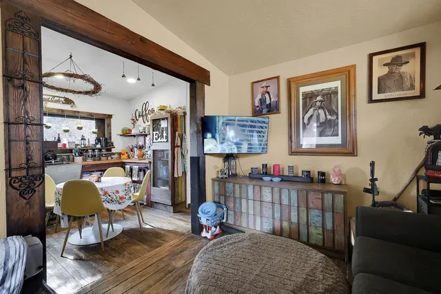 a view of a yard with trees