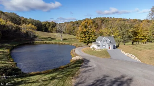 a view of a yard with mountain