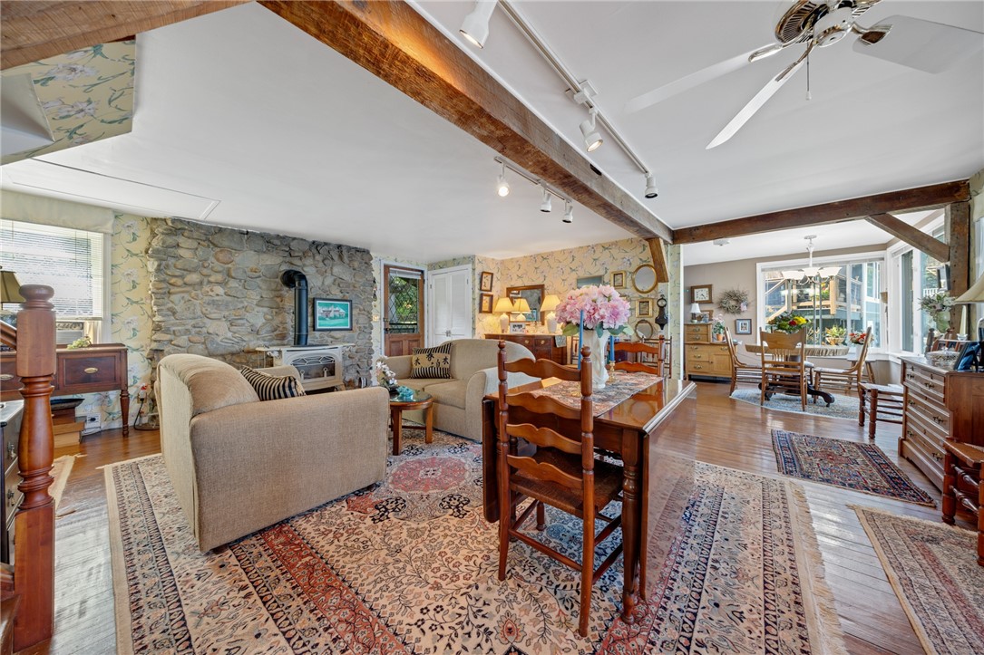 5317 West Lake Road Geneseo, NY 14454 - Photo 23 of 50 STUNNING GREAT ROOM WITH STONE & WOOD BEAMS