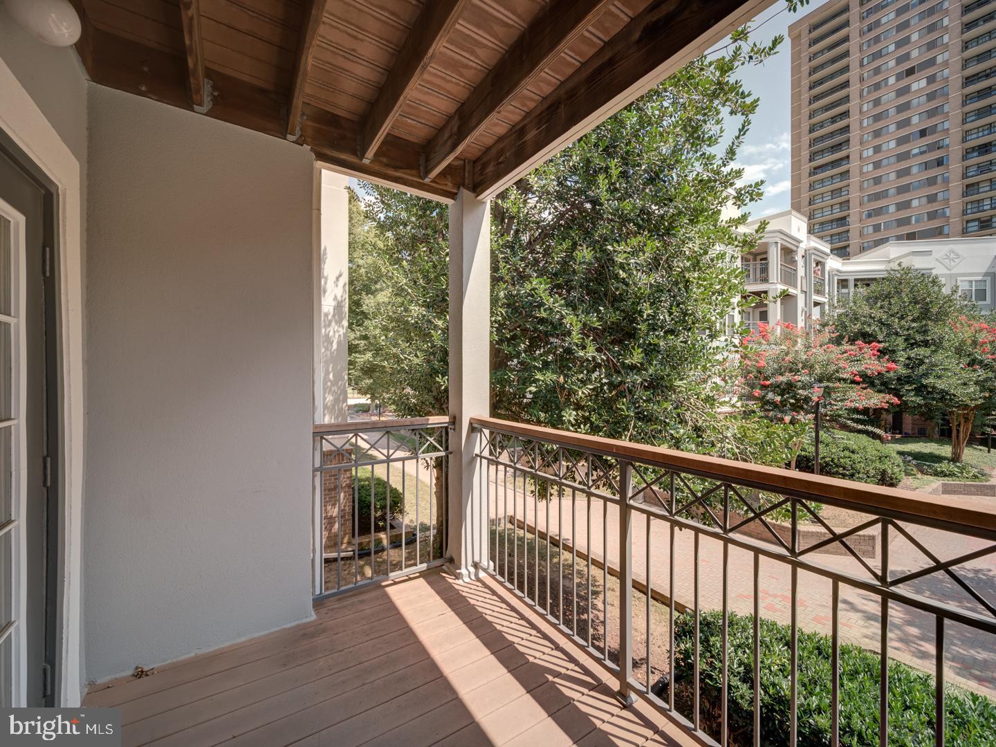 5565 Seminary Road, Unit 214 Falls Church, VA 22041 - Photo 24 of 28 a view of a balcony with wooden floor