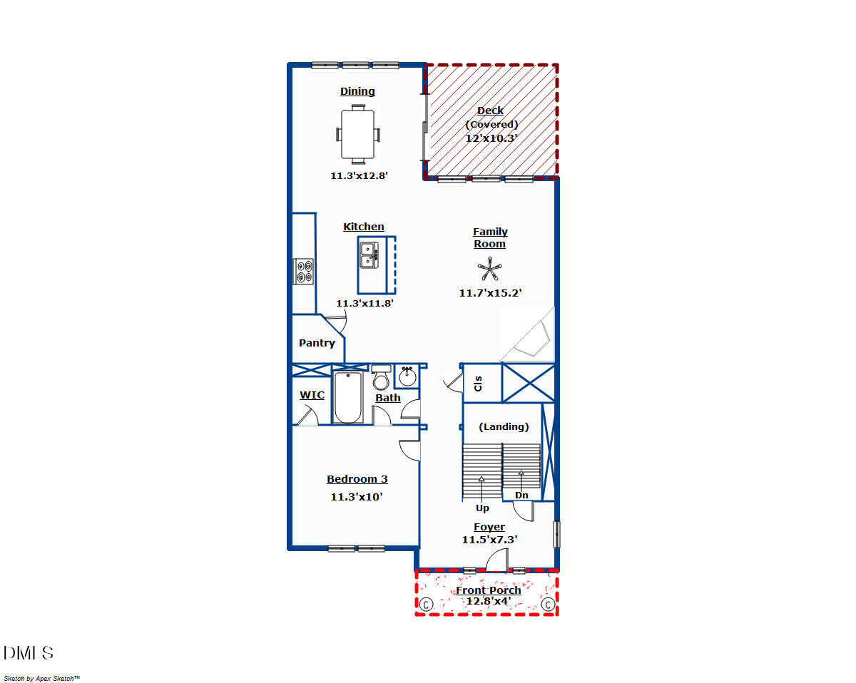 2063 Weston Green Loop Cary, NC 27513 - Photo 32 of 34 1st Floor Main Level Layout