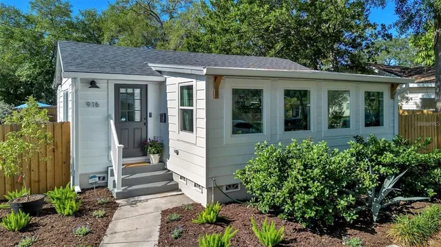 front view of a house with a porch