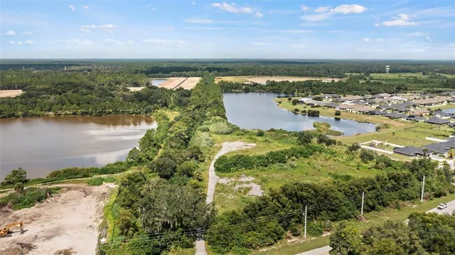 a view of a city and ocean view