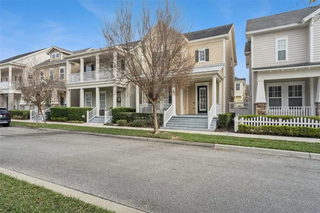 a view of a house with a porch