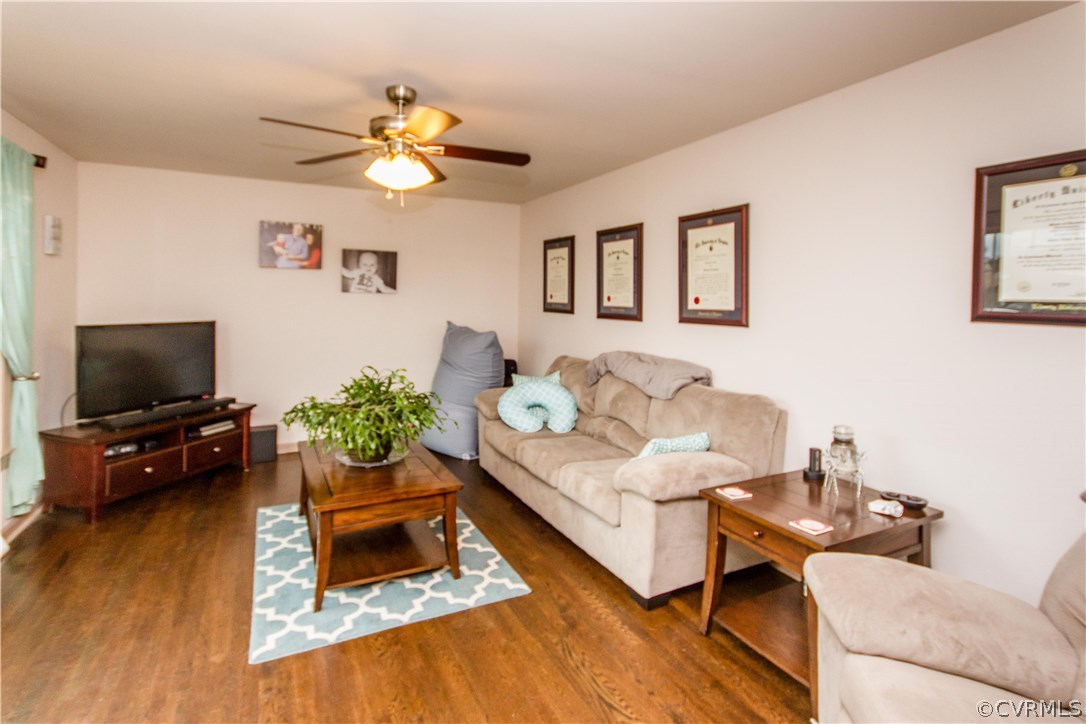 1101 Covington Road Colonial Heights, VA 23834 - Photo 6 of 47 a living room with furniture and a flat screen tv