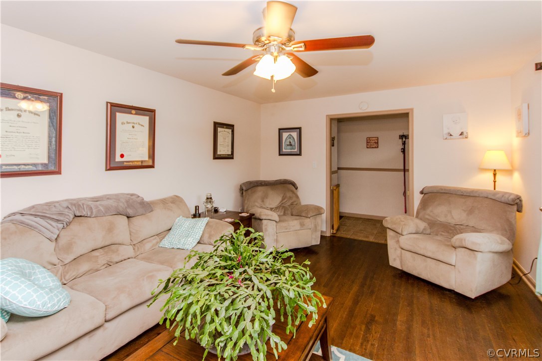 1101 Covington Road Colonial Heights, VA 23834 - Photo 8 of 47 a living room with furniture and wooden floor