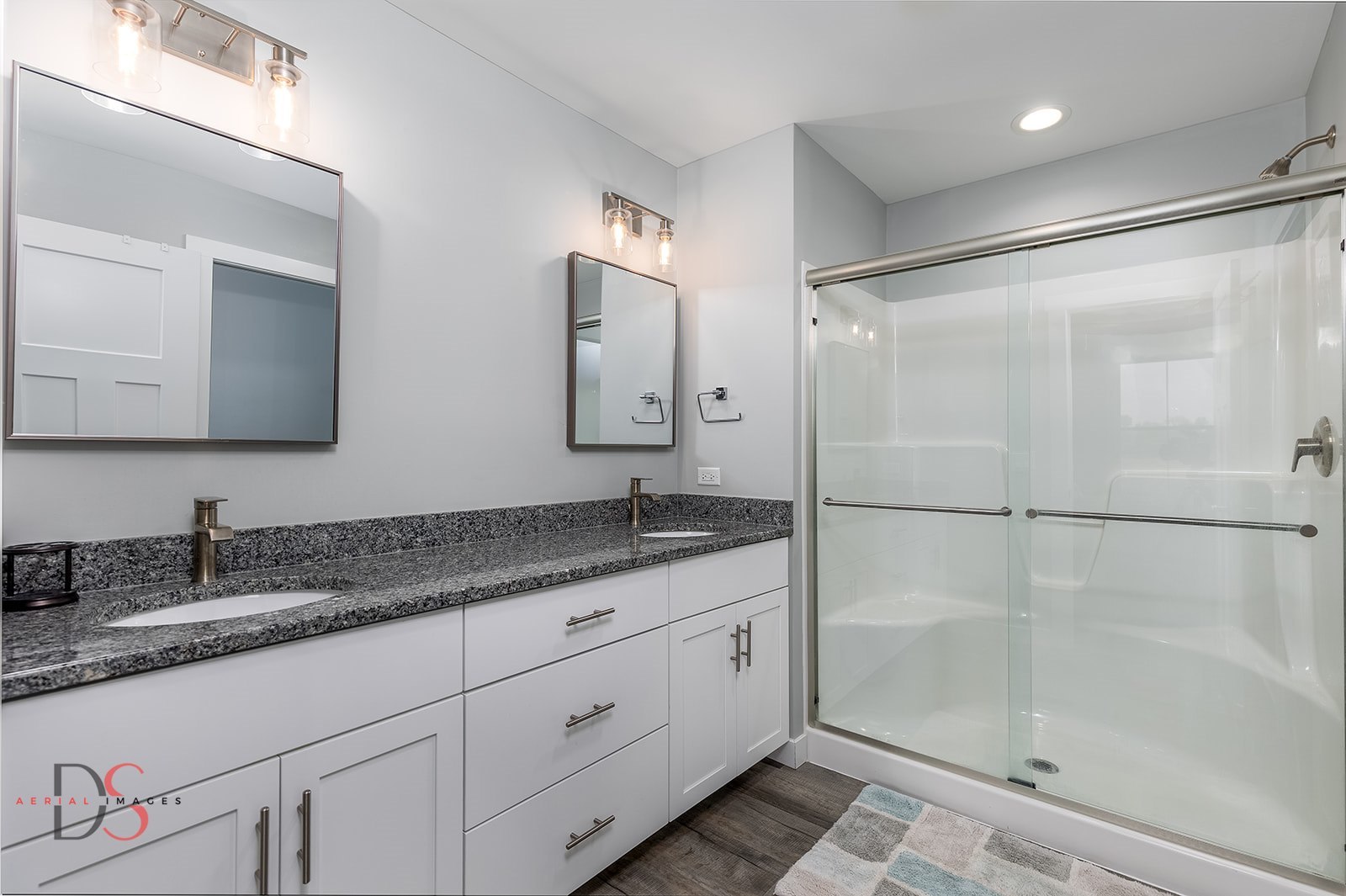 28 Waterside Way Ottawa, IL 61350 - Photo 23 of 29 a bathroom with a granite countertop sink mirror and double