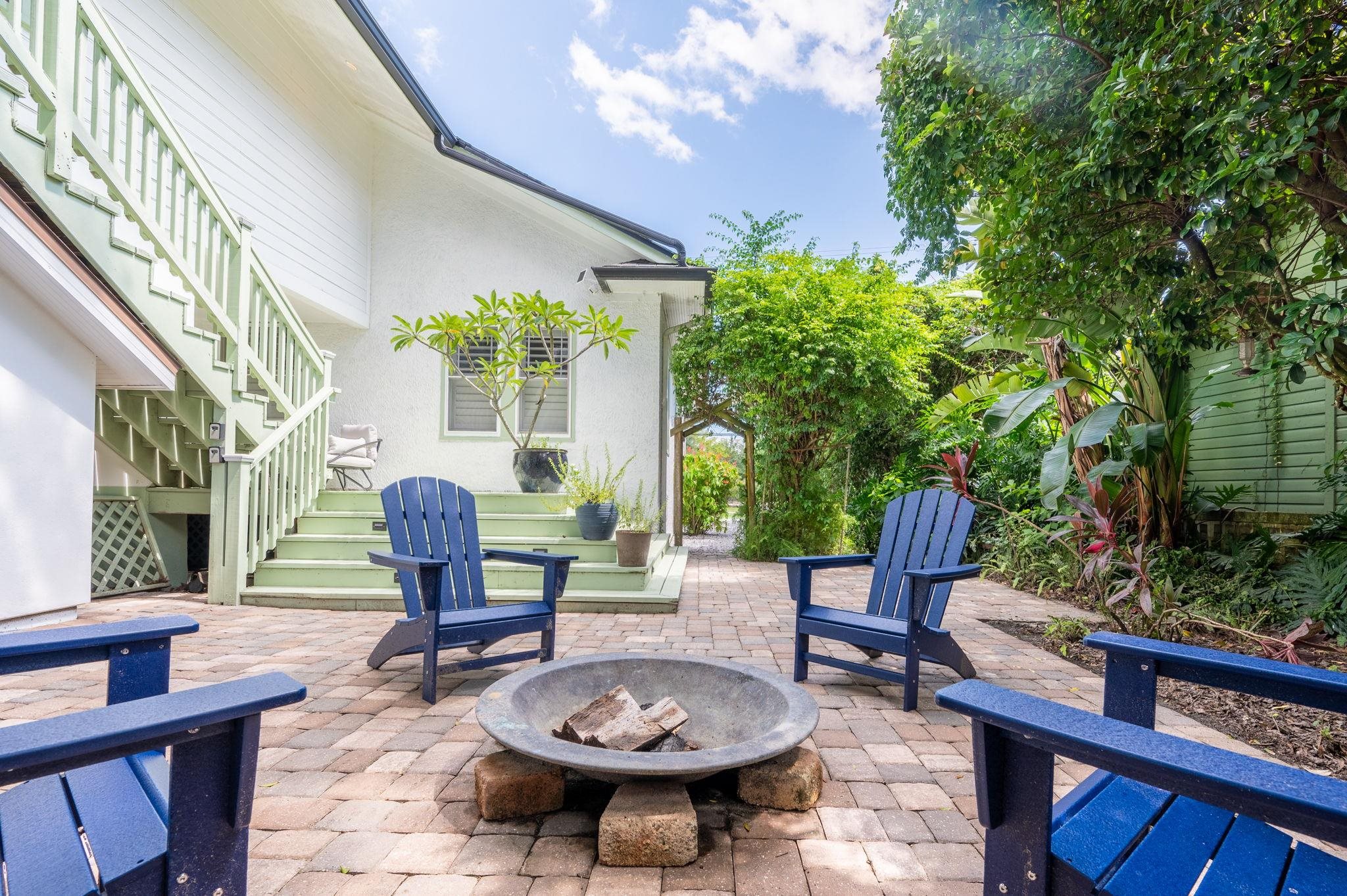 20 Riberia Street St. Augustine, FL 32084 - Photo 46 of 56 a backyard of a house with outdoor seating
