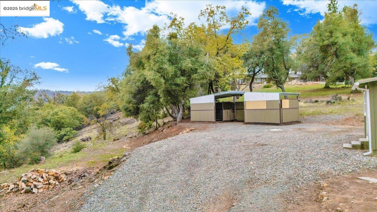 21980 Montgomery Road Sonora, CA 95370 - Photo 33 of 52 View of yard featuring an outbuilding
