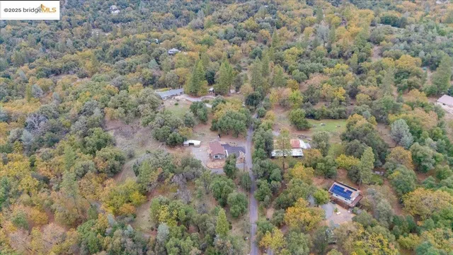 a view of city and green space