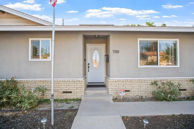 a front view of a house