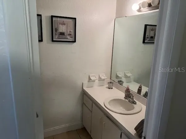 a bathroom with a white bath tub