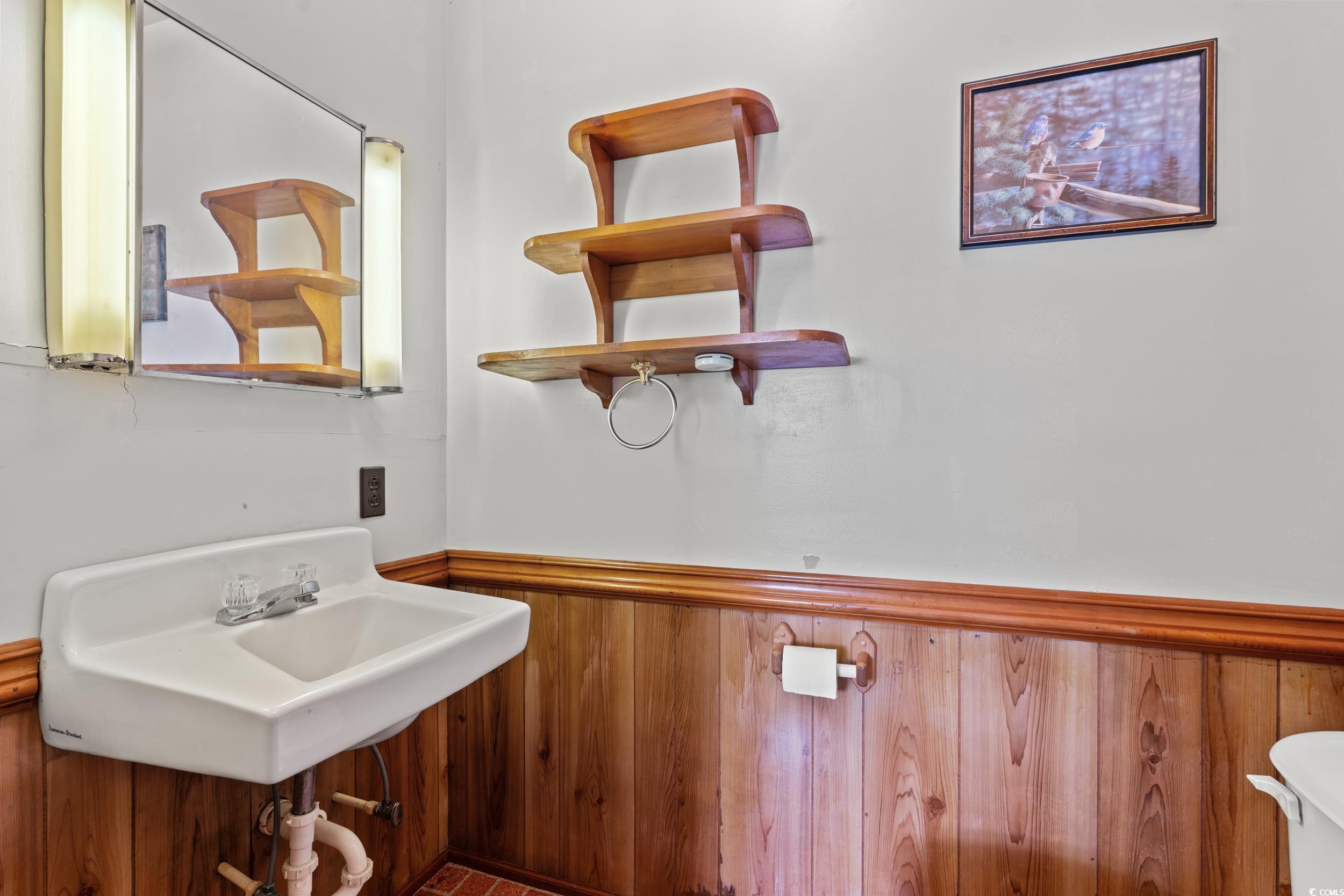 1861 Jenerette Street Mullins, SC 29574 - Photo 11 of 36 Bathroom with a wainscoted wall and wood walls
