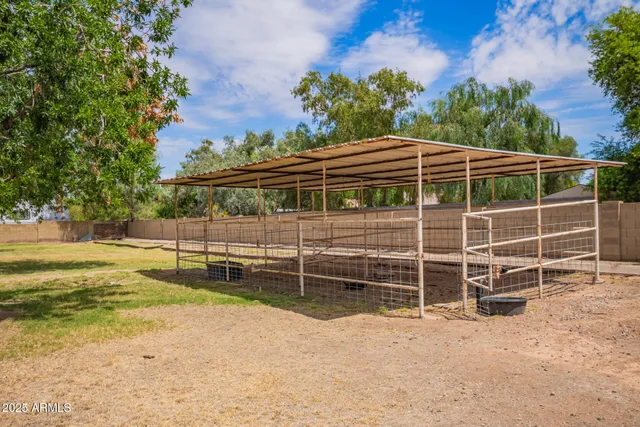 an aerial view of a swimming pool