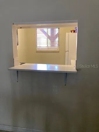 a view of a window in a room