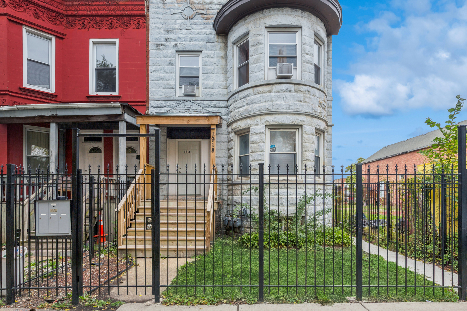 a front view of a house