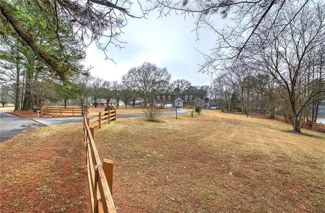 a view of road with trees