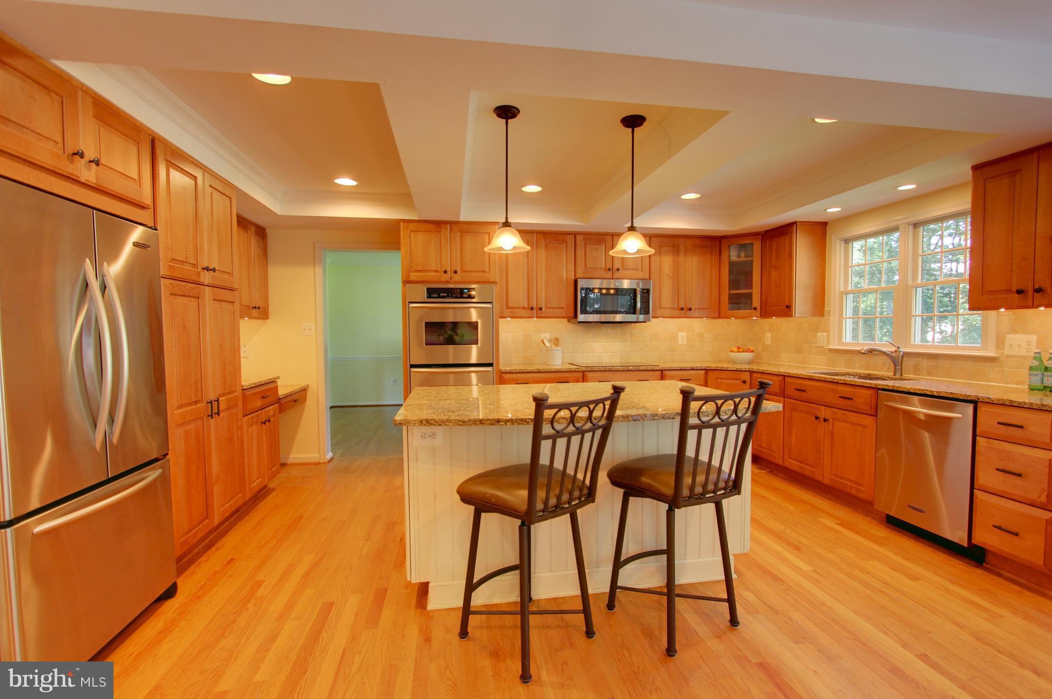 10228 Scaggsville Road Laurel, MD 20723 - Photo 9 of 30 Spectacular kitchen with coffered ceiling.