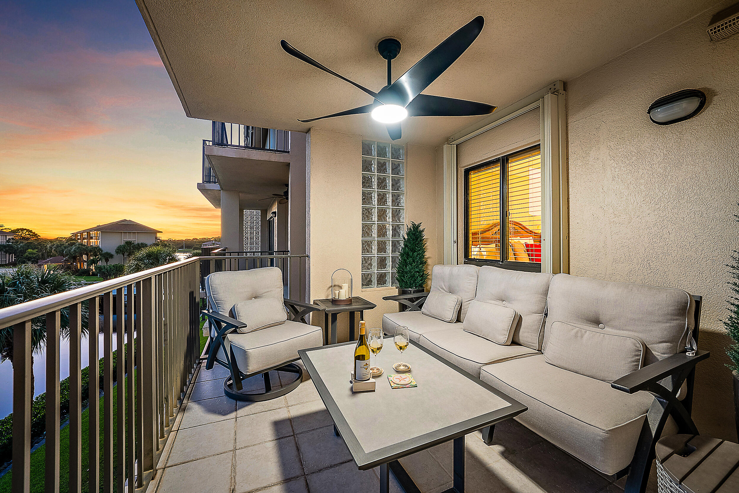1601 Marina Isle Way, Unit 402 Jupiter, FL 33477 - Photo 13 of 37 Sunset Intracoastal - 2nd Porch