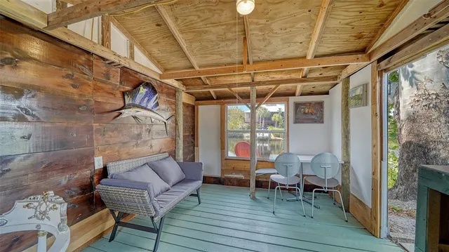 a view of a garage room