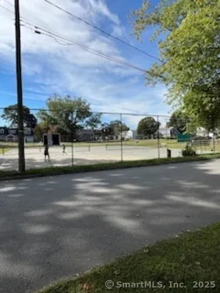 a view of a yard with an outdoor space