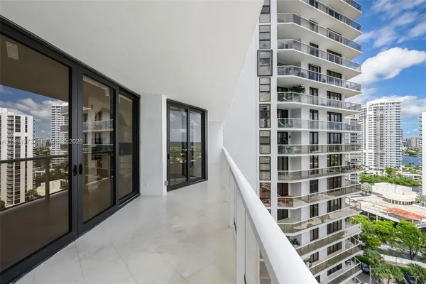 a view of balcony with couch