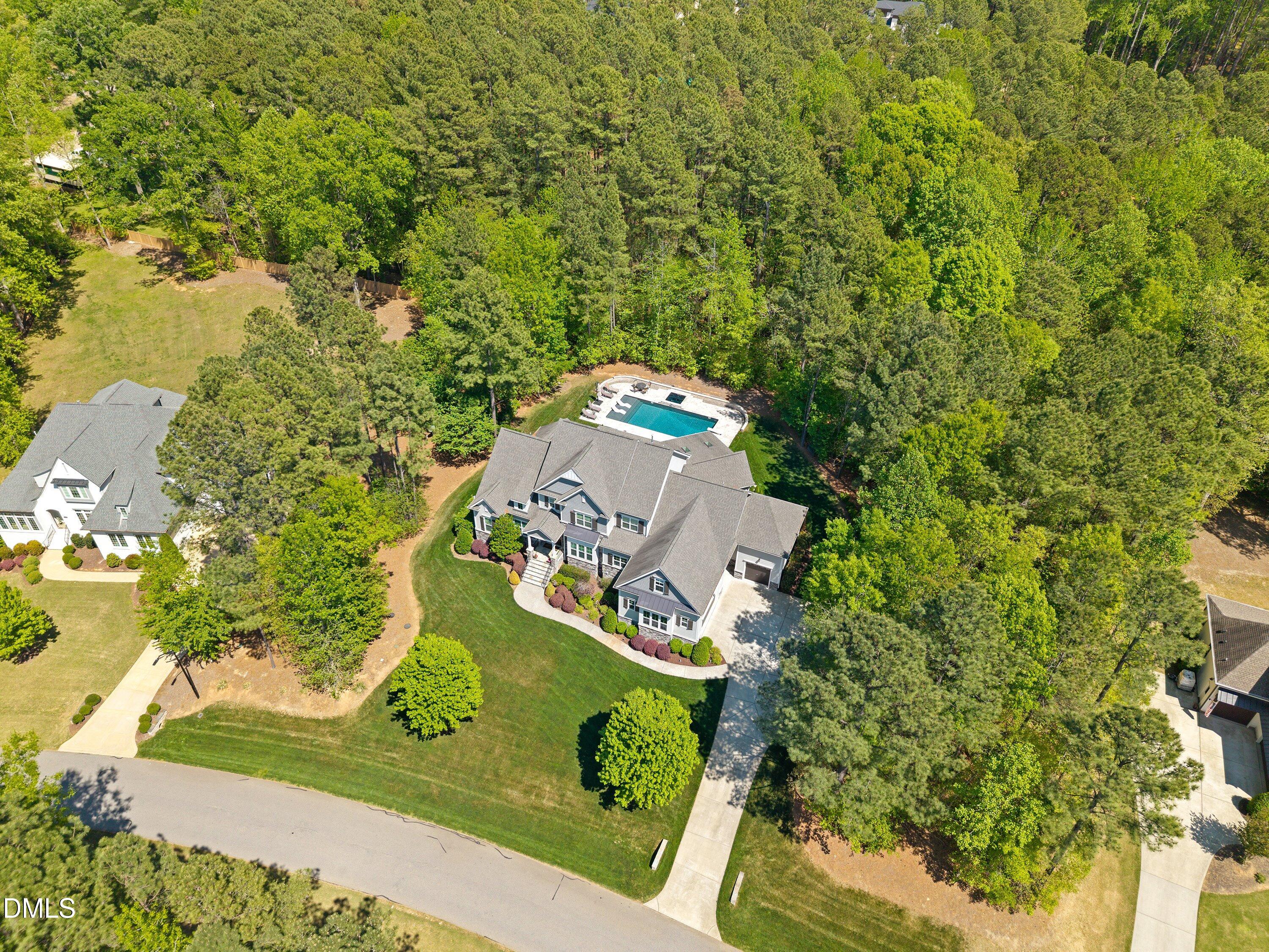 1536 Rock Dove Way Raleigh, NC 27614 - Photo 97 of 100 an aerial view of a house with yard swimming pool and outdoor seating