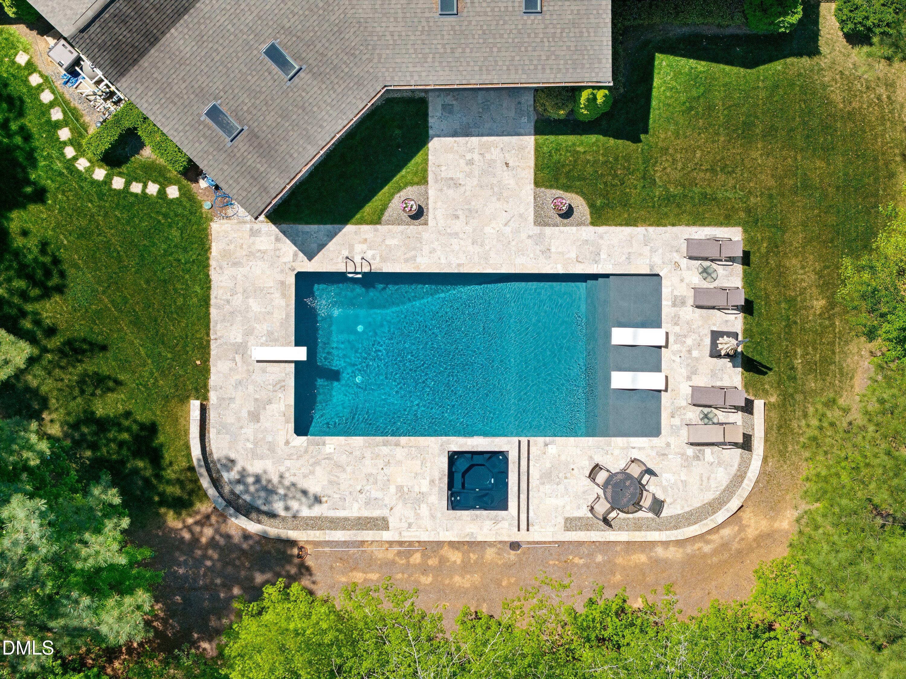 1536 Rock Dove Way Raleigh, NC 27614 - Photo 99 of 100 an aerial view of a house with a swimming pool