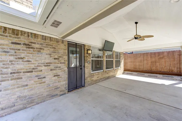 a view of a porch