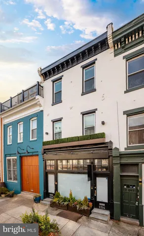 a front view of a building