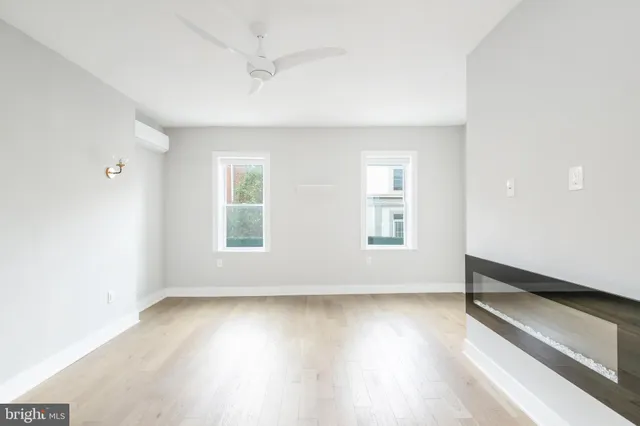 a view of a hallway with staircase