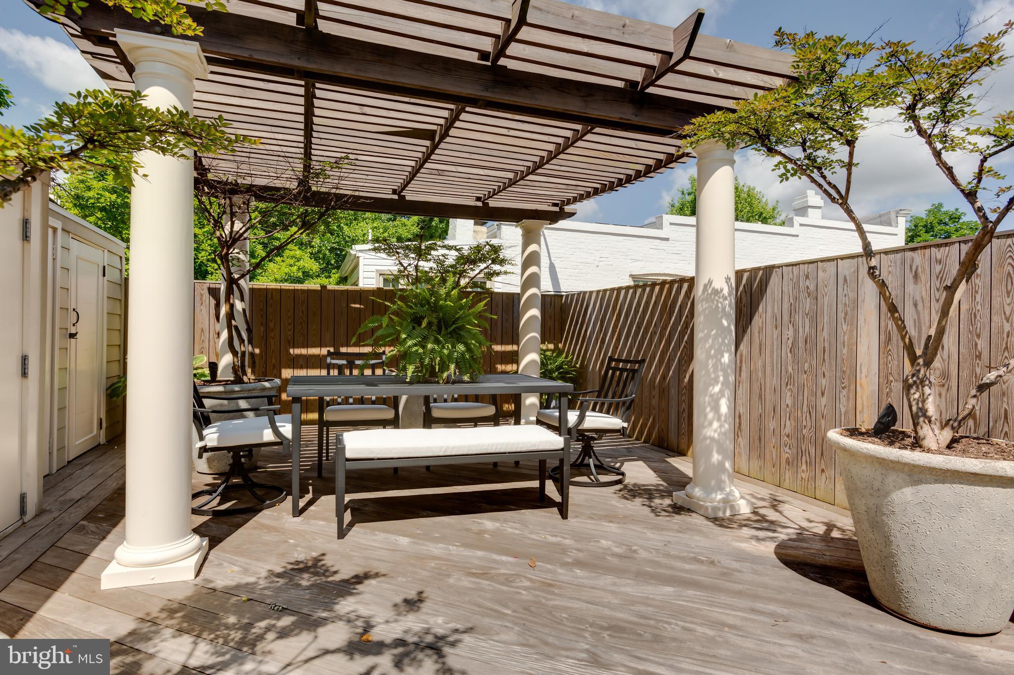 1310 21st Street Northwest Washington, DC 20036 - Photo 51 of 59 Rear deck, pergola