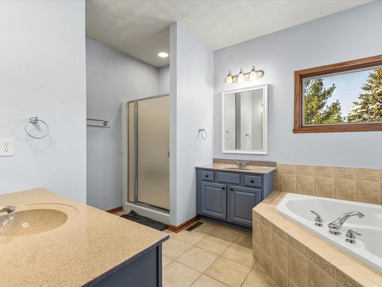 12375 Wildflower Lane Belvidere, IL 61008 - Photo 24 of 52 a bathroom with a tub a sink and mirror