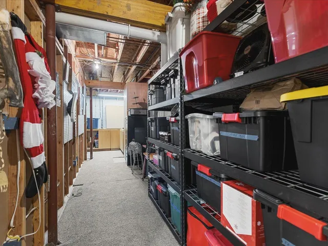 a view of storage and utility room
