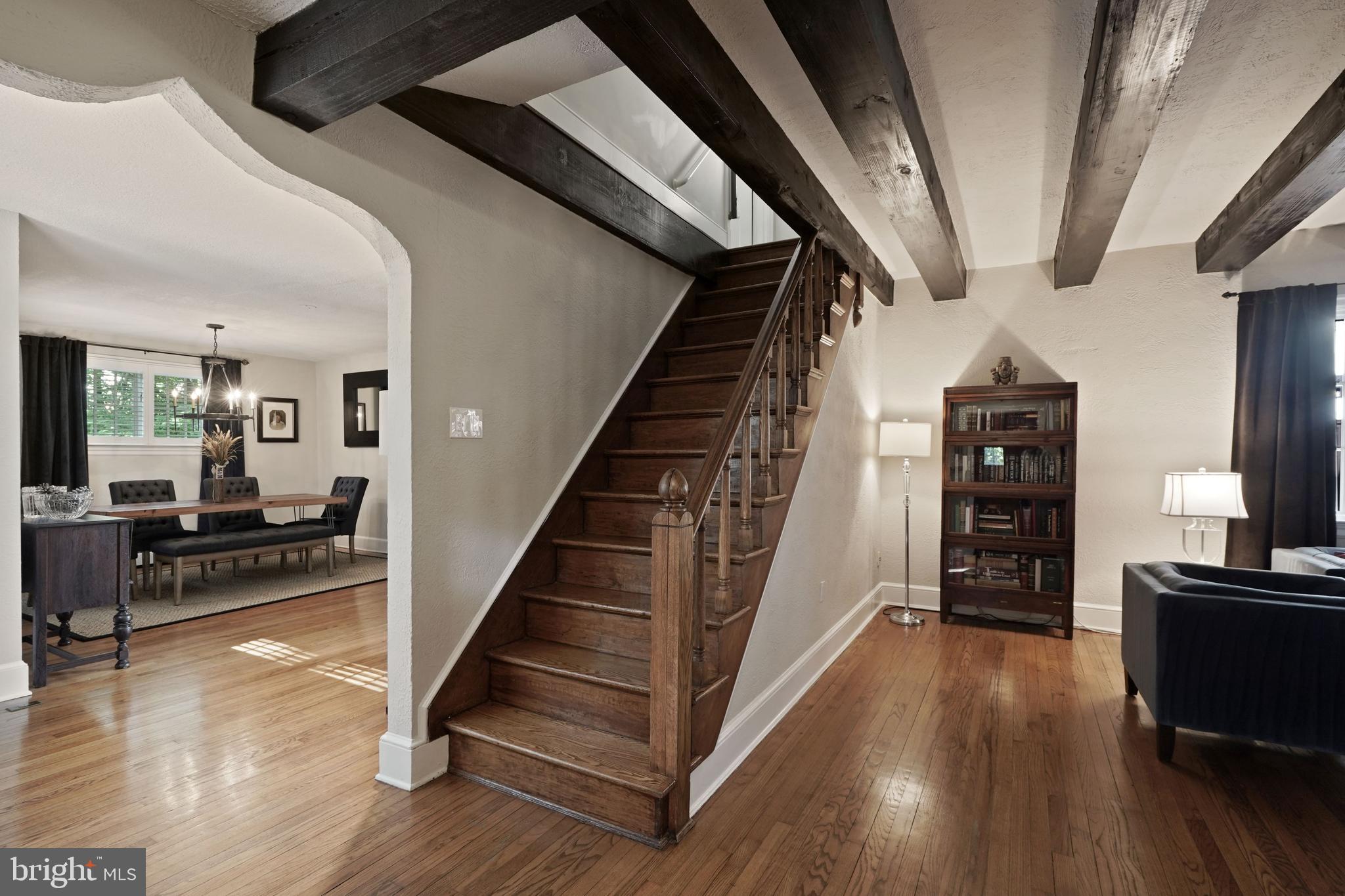 6580 Braddock Road Alexandria, VA 22312 - Photo 16 of 50 Stairs to the secondary bedroom wing of the house