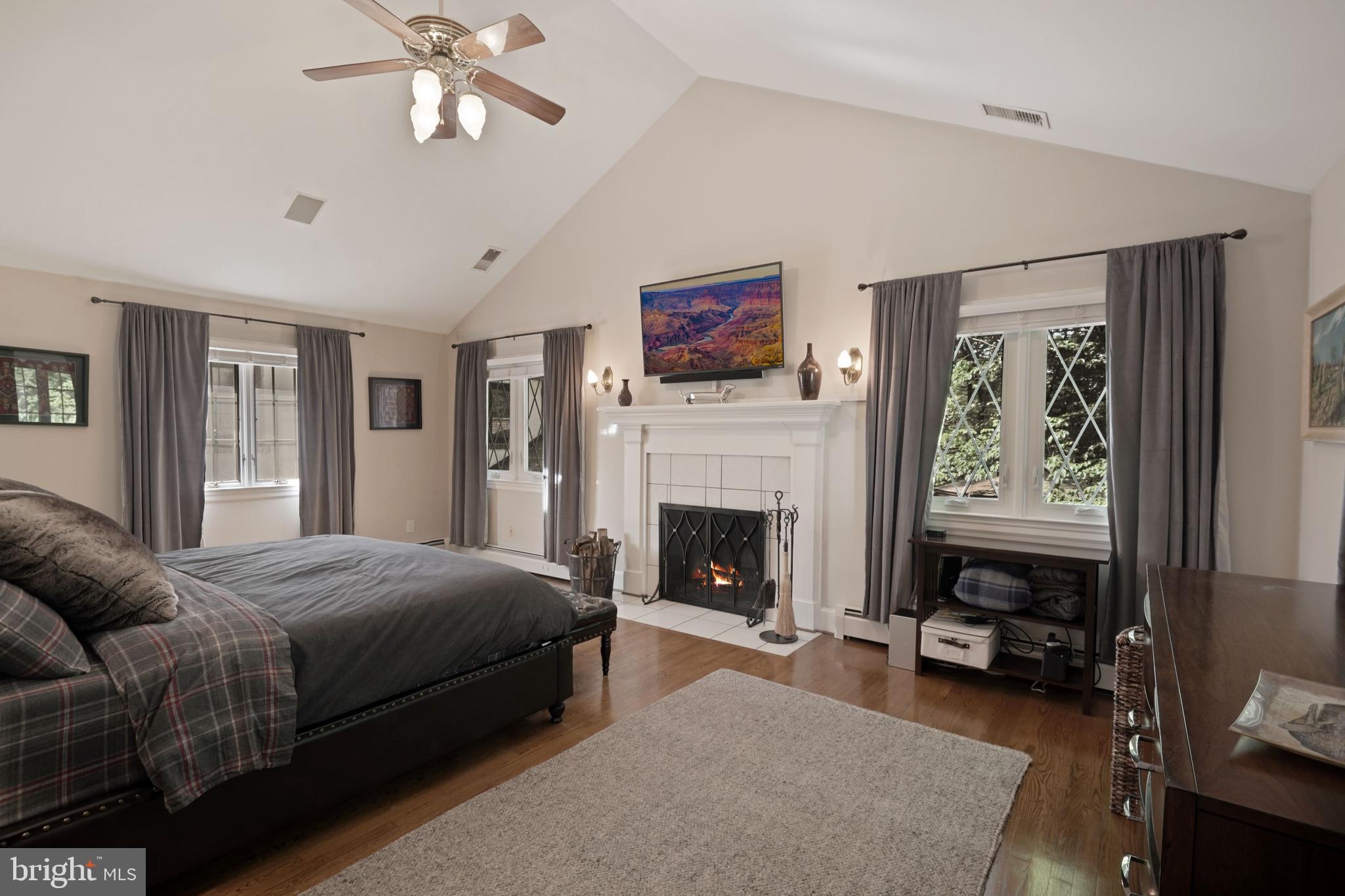 6580 Braddock Road Alexandria, VA 22312 - Photo 31 of 50 Primary bedroom w/ masonry wood burning fireplace