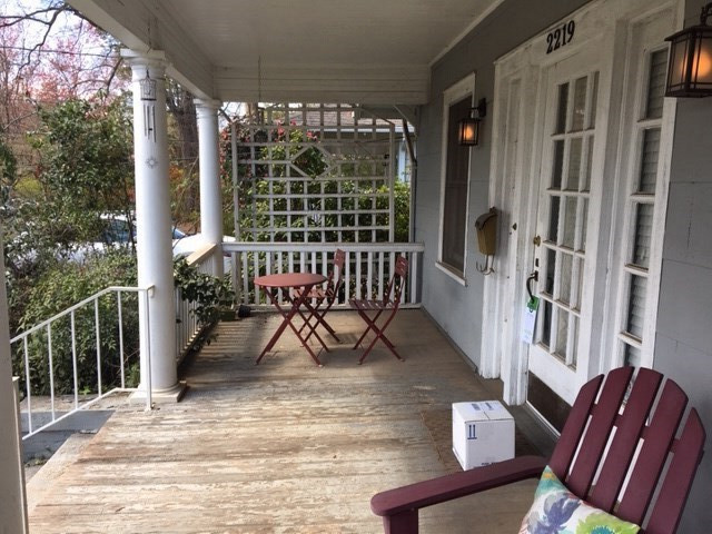 2219 The Circle Raleigh, NC 27608 - Photo 2 of 14 That front porch beckons one to relax and enjoy. The lot is slightly elevated than the street so the porch offers a fantastic vantage point for those perfect Raleigh evenings. Front porch
