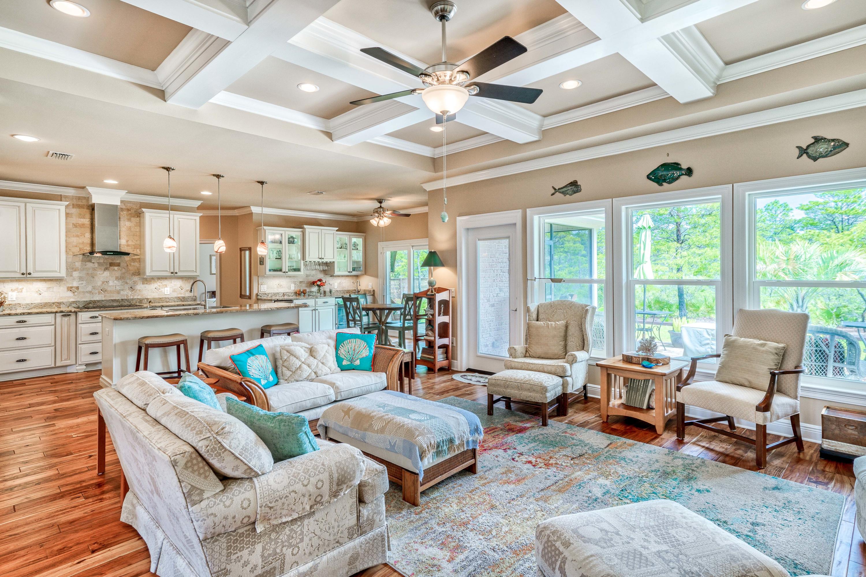 488 Ridge Road Santa Rosa Beach, FL 32459 - Photo 10 of 46 a living room with furniture and a large window