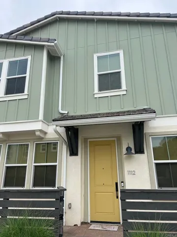 a front view of a house with a window