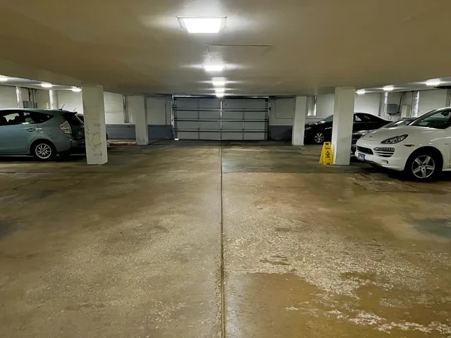 a car parked in a room