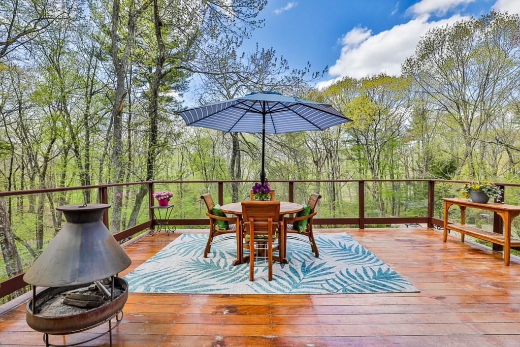 74 Woodside Road Harvard, MA 01451 - Photo 25 of 42 a deck view with a seating space