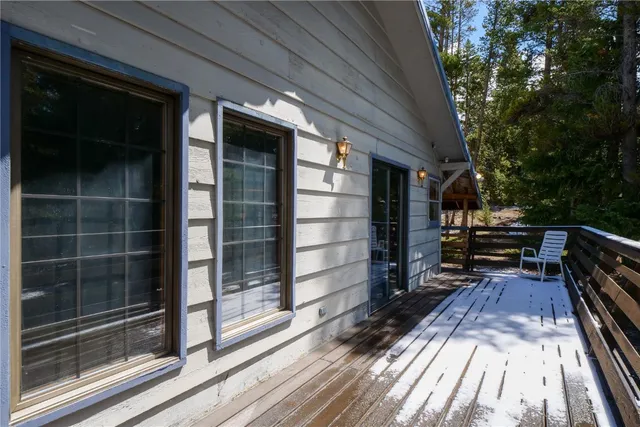 a view of outdoor space and wooden floor