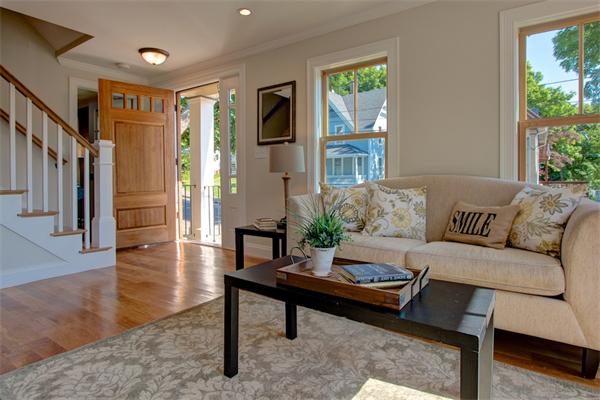 6 Gerring Road Gloucester, MA 01930 - Photo 8 of 22 a living room with furniture and a potted plant