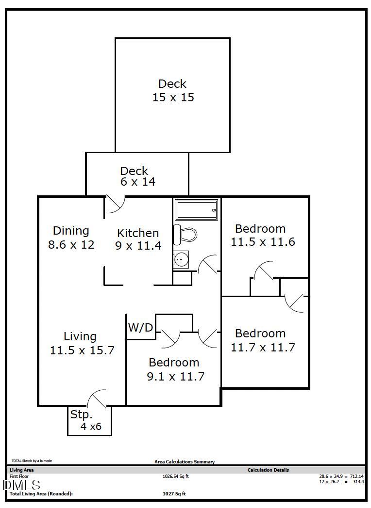2457 Stevens Road Raleigh, NC 27610 - Photo 33 of 33 Floor Plan