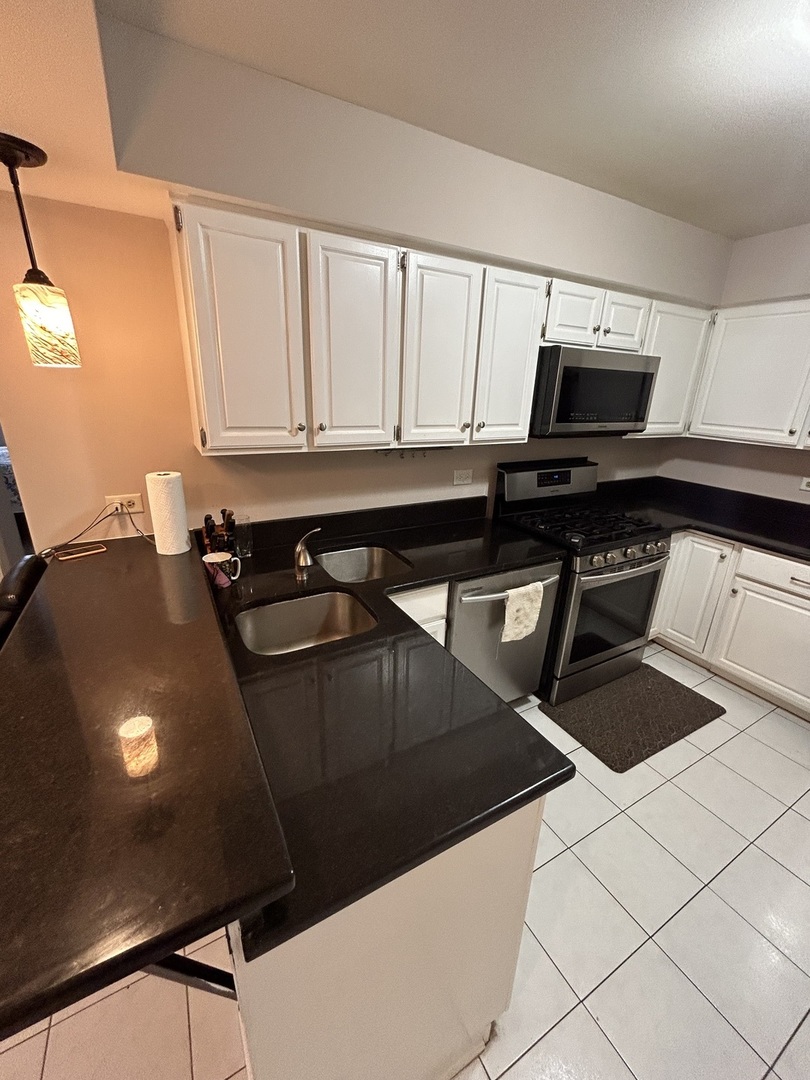 209 East Irving Park Road, Unit 1N Itasca, IL 60143 - Photo 16 of 30 a kitchen with a sink a stove and cabinets